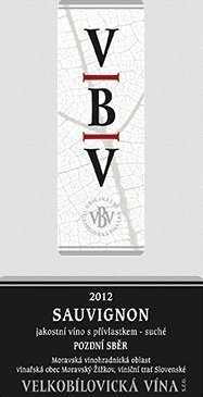 Fľaša vína Sauvignon 2012, pozdný sber (suché)