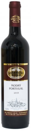 Fľaša vína Modrý Portugal 2018, zemské víno (suché)