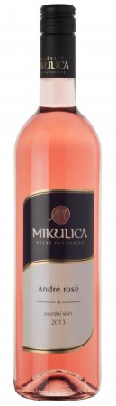 Fľaša vína André rosé 2013, pozdný sber (polosladké)