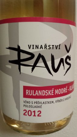 Fľaša vína Rulandské modré klaret 2012, výber z hrozna (polosladké)