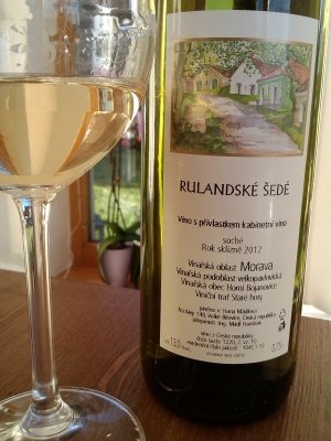 Fľaša vína Rulandské šedé 2012, kabinetné víno (suché)