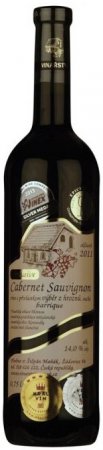 Fľaša vína Cabernet Sauvignon barrique 2011, výber z hrozna (suché)