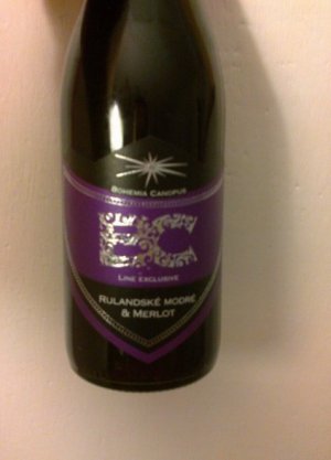 Fľaša vína Rulandské modré&Merlot 2008, pozdný sber (suché)