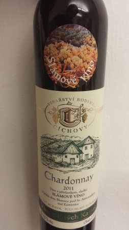 Fľaša vína Chardonnay 2011, slamové víno (sladké)
