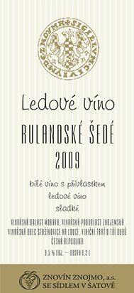 Fľaša vína Rulanské šedé 2009, ľadové víno (sladké)