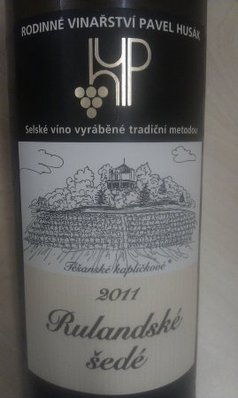 Fľaša vína Rulandské šedé 2011, zemské víno (polosuché)