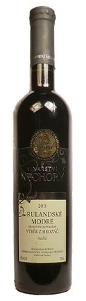 Fľaša vína Rulandské modré 2011, výber z hrozna (suché)