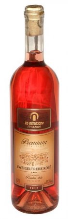 Fľaša vína Zweigeltrebe rosé 2012, pozdný sber (polosuché)