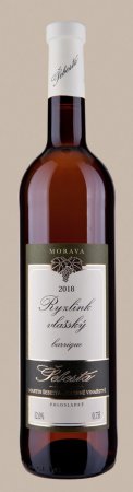 Fľaša vína Ryzlink vlašský Barrique 2018, zemské víno (polosladké)