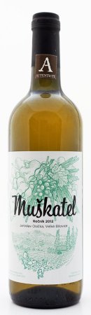 Fľaša vína Muškatel (Veltlínské zelené) 2012, zemské víno (suché)