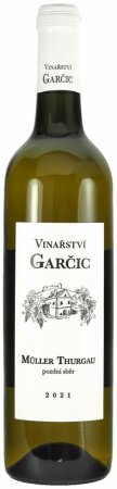 Fľaša vína Müller Thurgau 2021, pozdný sber (suché)