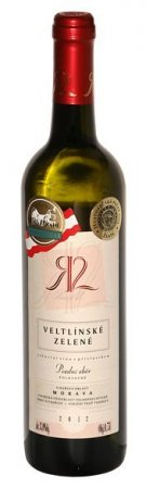 Fľaša vína Veltlínské zelené 2012, pozdný sber (polosuché)