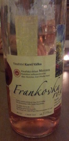 Fľaša vína Frankovka rosé 2012, pozdný sber (suché)