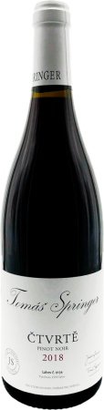 Fľaša vína Pinot Noir (Čtvrtě) 2018, zemské víno (suché)