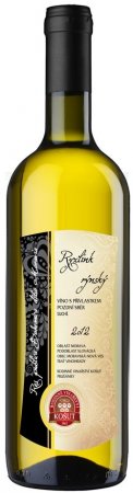 Fľaša vína Ryzlink rýnský 2012, pozdný sber (suché)