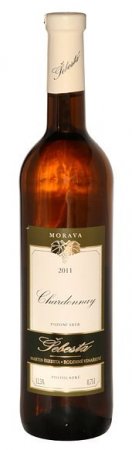 Fľaša vína Chardonnay 2011, pozdný sber (polosladké)