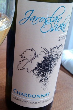 Fľaša vína Chardonnay 2008, zemské víno (suché)