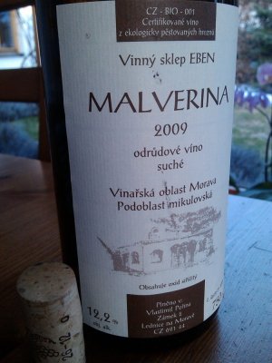 Fľaša vína Malverina 2009, zemské víno (suché)