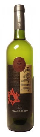 Fľaša vína Chardonnay 2011, pozdný sber (polosuché)