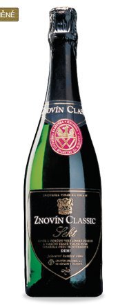 Fľaša vína Znovín classic sekt brut 2011, šumivé víno stanovenej oblasti (sekt. s.o.) (brut)