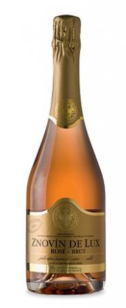 Fľaša vína Znovín de Lux Rosé Brut 2008, šumivé víno stanovenej oblasti (sekt. s.o.) (brut)