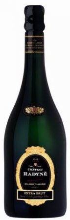 Fľaša vína Chateau Radyně extra brut, akostné šumivé víno (extra brut)