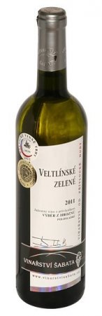 Fľaša vína Veltlínské zelené 2011, výber z hrozna (polosladké)