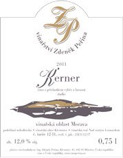 Fľaša vína Kerner 2011, výber z hrozna (sladké)