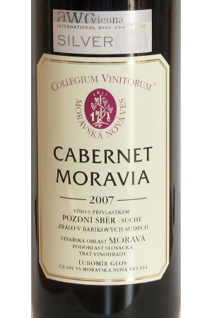 Fľaša vína Cabernet Moravia 2007, pozdný sber (suché)