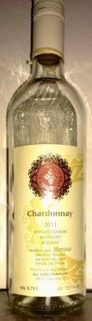Fľaša vína Chardonnay 2011, pozdný sber (polosuché)