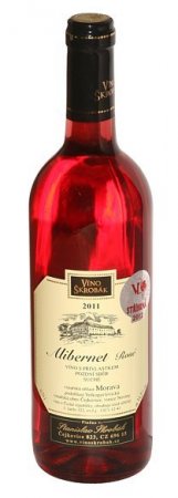 Fľaša vína Alibernet rosé 2011, pozdný sber (suché)