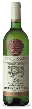 Fľaša vína Rulandské šedé 2011, výber z hrozna (polosladké)