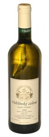 Fľaša vína Veltlínské zelené 2009, pozdný sber (polosuché)