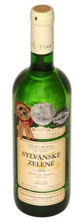 Fľaša vína Sylvánské zelené 2009, akostné víno (polosuché)