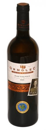 Fľaša vína Sauvignon 2009, výber z hrozna (sladké)