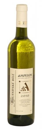 Fľaša vína Rulandské bílé 2010, akostné víno (suché)
