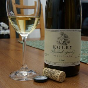 Fľaša vína Ryzlink vlašský 2007, pozdný sber (suché)