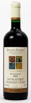Fľaša vína Blauburger 2009, zemské víno (suché)