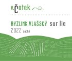 Ryzlink vlašský 2022, moravské zemské víno Ryzlink vlašský 2022, moravské zemské víno