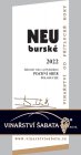 Neuburské 2022, pozdný sber Neuburské 2022, pozdný sber
