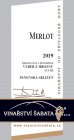 Merlot 2019, výber z hrozna Merlot 2019, výber z hrozna