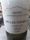 Müller Thurgau 2018, pozdný sber Müller Thurgau 2018, pozdný sber