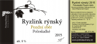 Ryzlink rýnský 2015, pozdný sber Ryzlink rýnský 2015, pozdný sber
