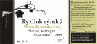 Ryzlink rýnský Sur-lie, Barrique 2015, zemské víno Ryzlink rýnský Sur-lie, Barrique 2015, zemské víno