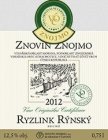 Ryzlink rýnský 2012, voc Ryzlink rýnský 2012, voc