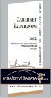 Cabernet Sauvignon 2012, pozdný sber Cabernet Sauvignon 2012, pozdný sber