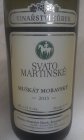 Muškát moravský (Svatomartinské) 2013, zemské víno Muškát moravský (Svatomartinské) 2013, zemské víno